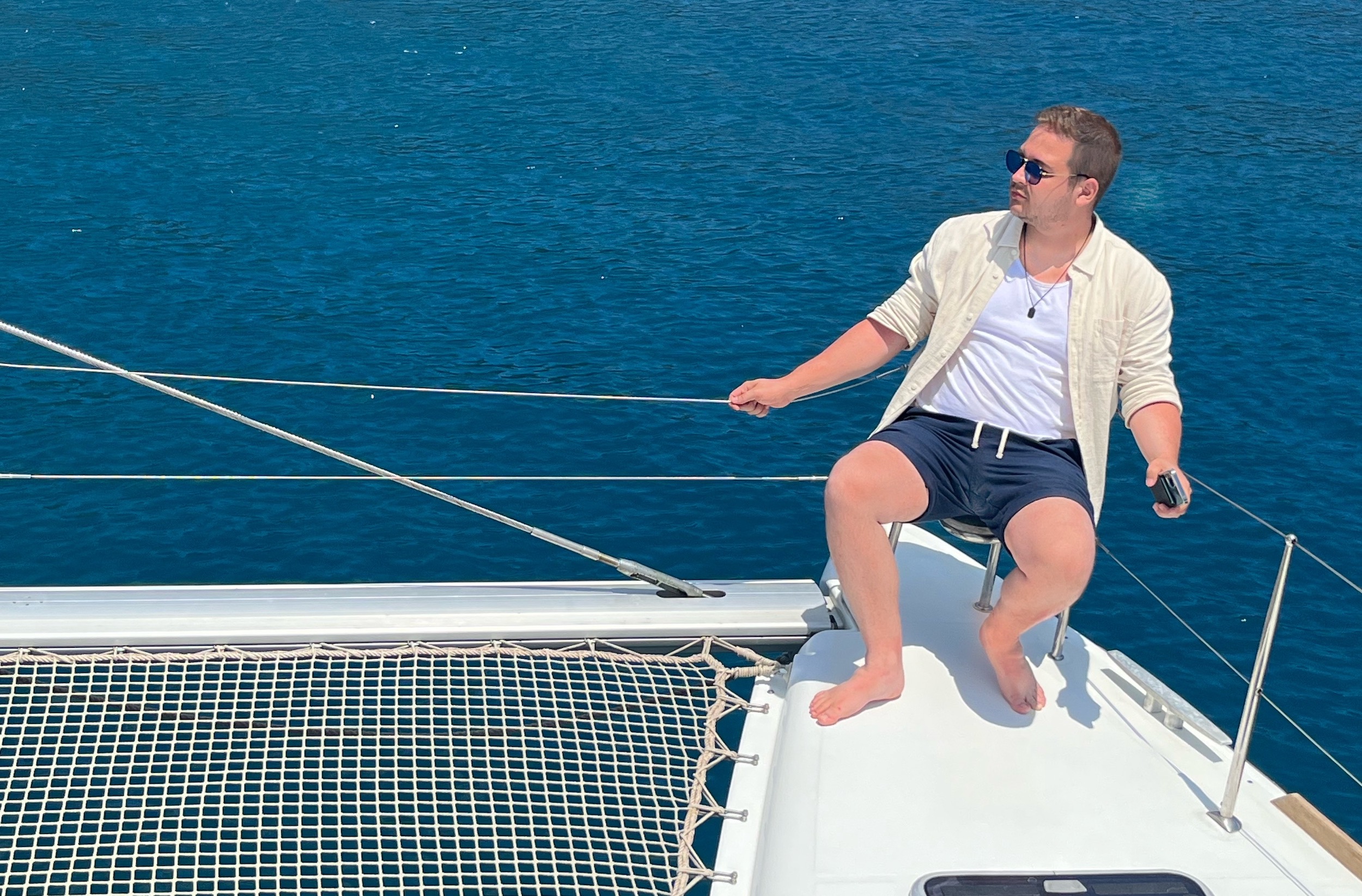 Holiday Nathan Winch on private yacht